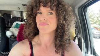 A school teacher in the garage put her ass out for anal sex.