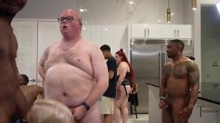 The guys had an orgy with fat women.