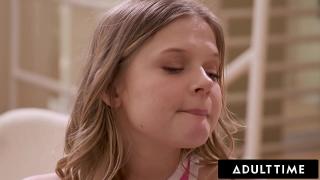 The guy fucks his young sister