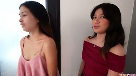 Two Asian women have their first sex for money.
