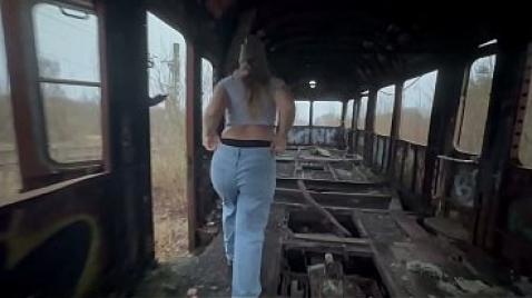 Sex doggy style in a greenhouse
