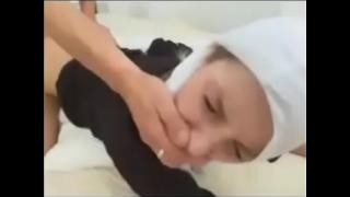 Punished and spanked the naughty girl on the ass