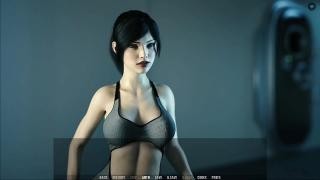 Hentai masturbation of a busty brunette