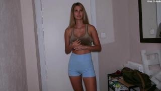 Russian schoolgirl sucks a guy's dick