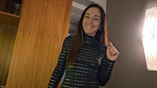 A man fucks a brunette and a toy
