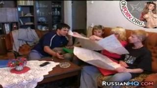 The guys fucked a mature Russian lady