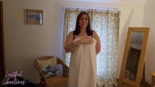 A mature brunette predicted sex with a man.