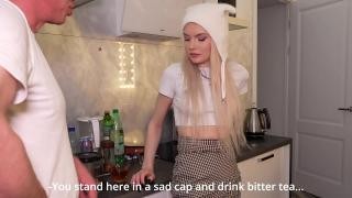 A guy picked up a blonde prostitute at a boarding house for sex.