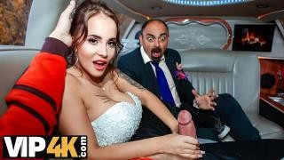 The bride sucks a dick and fucks the driver in front of the groom.