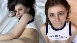 The girl earns extra money by giving blowjobs.
