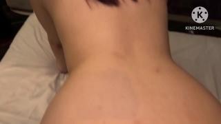 Lovers fuck doggy style in the ass
